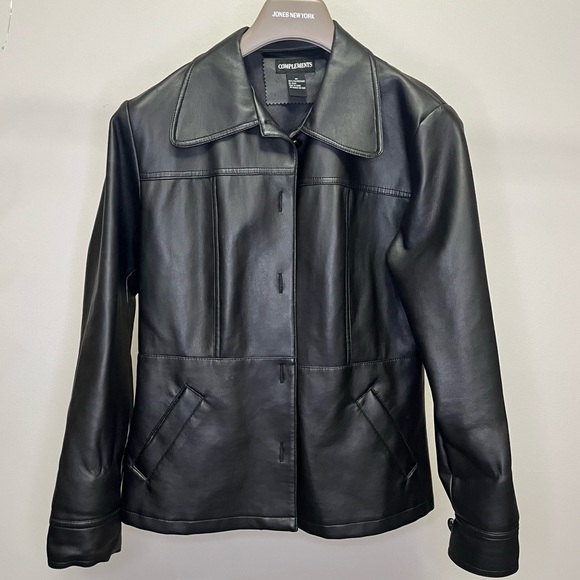 Vintage Vegan Leather Jacket - Picture 1 of 6